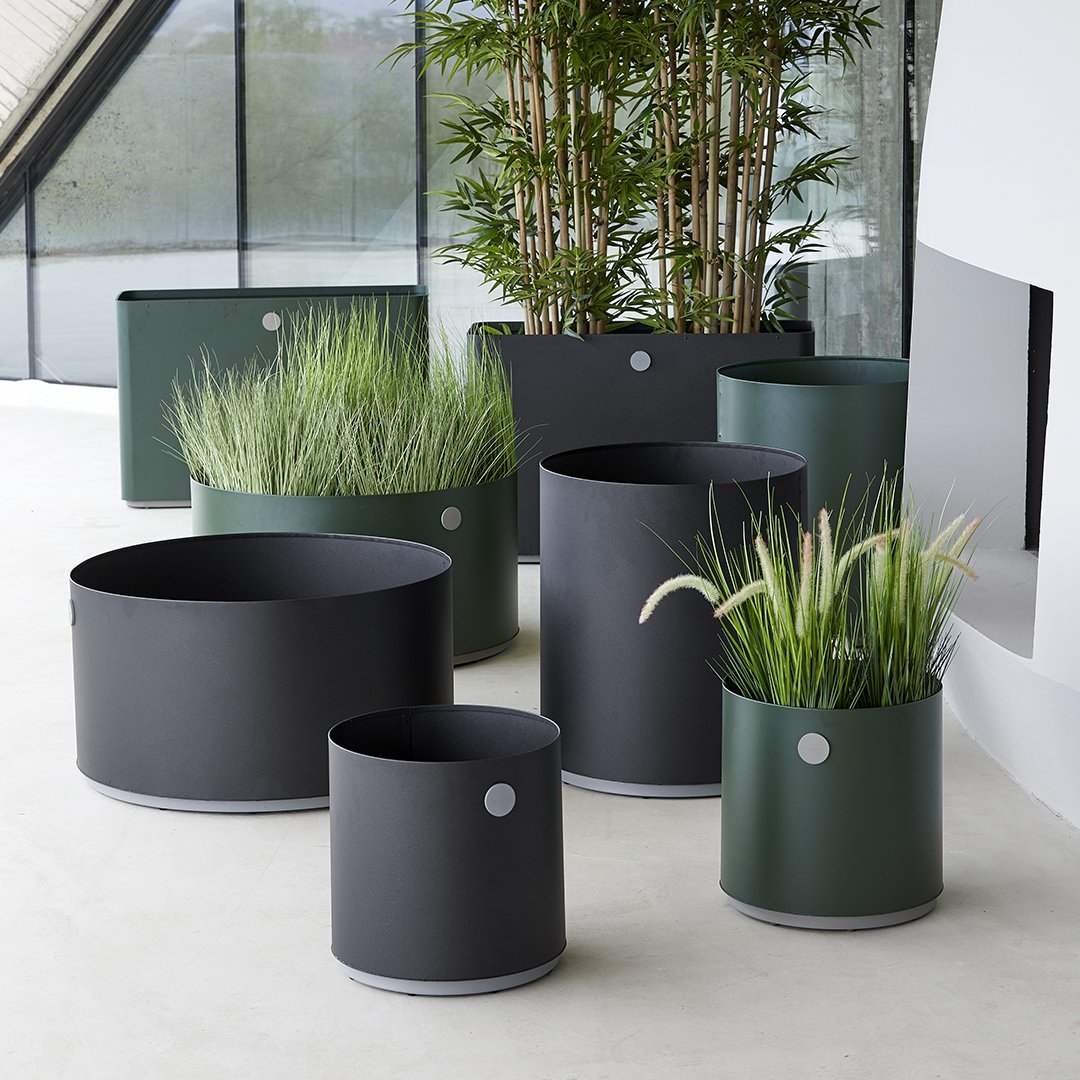 Cane Line Design Team Grow Planter - Modern Indoor/Outdoor Plant Pot for Home & Garden Decor - Perfect for Succulents, Herbs & Small Plants