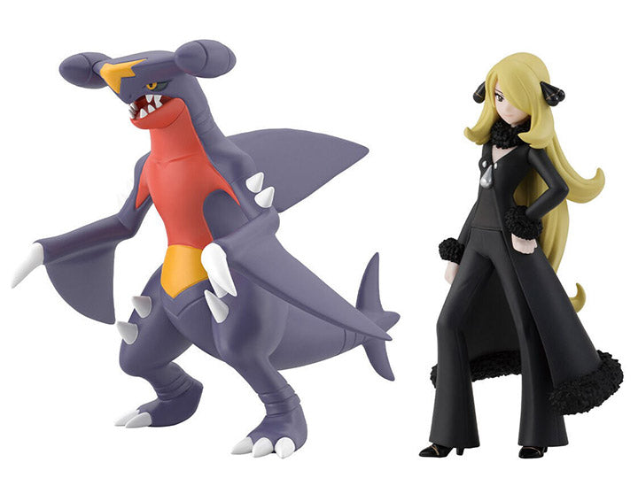 Bandai Pokemon Scale World Sinnoh Region Cynthia & Garchomp 2-Pack Action Figure Set - Collectible Trading Figures for Anime Fans, Gift for Pokemon Lovers - Perfect for Display, Gaming Battles & Anime Collections