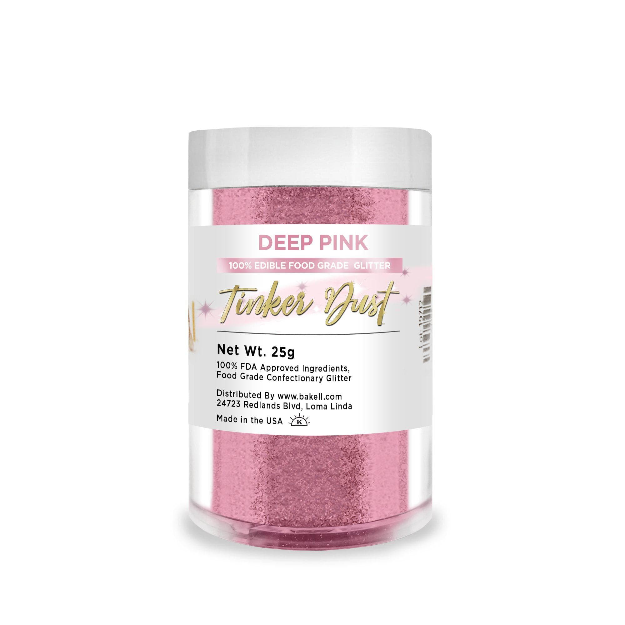 Deep Pink Edible Glitter for Baking & Cake Decorating | Tinker Dust® | Perfect for Cupcakes, Cookies & DIY Desserts