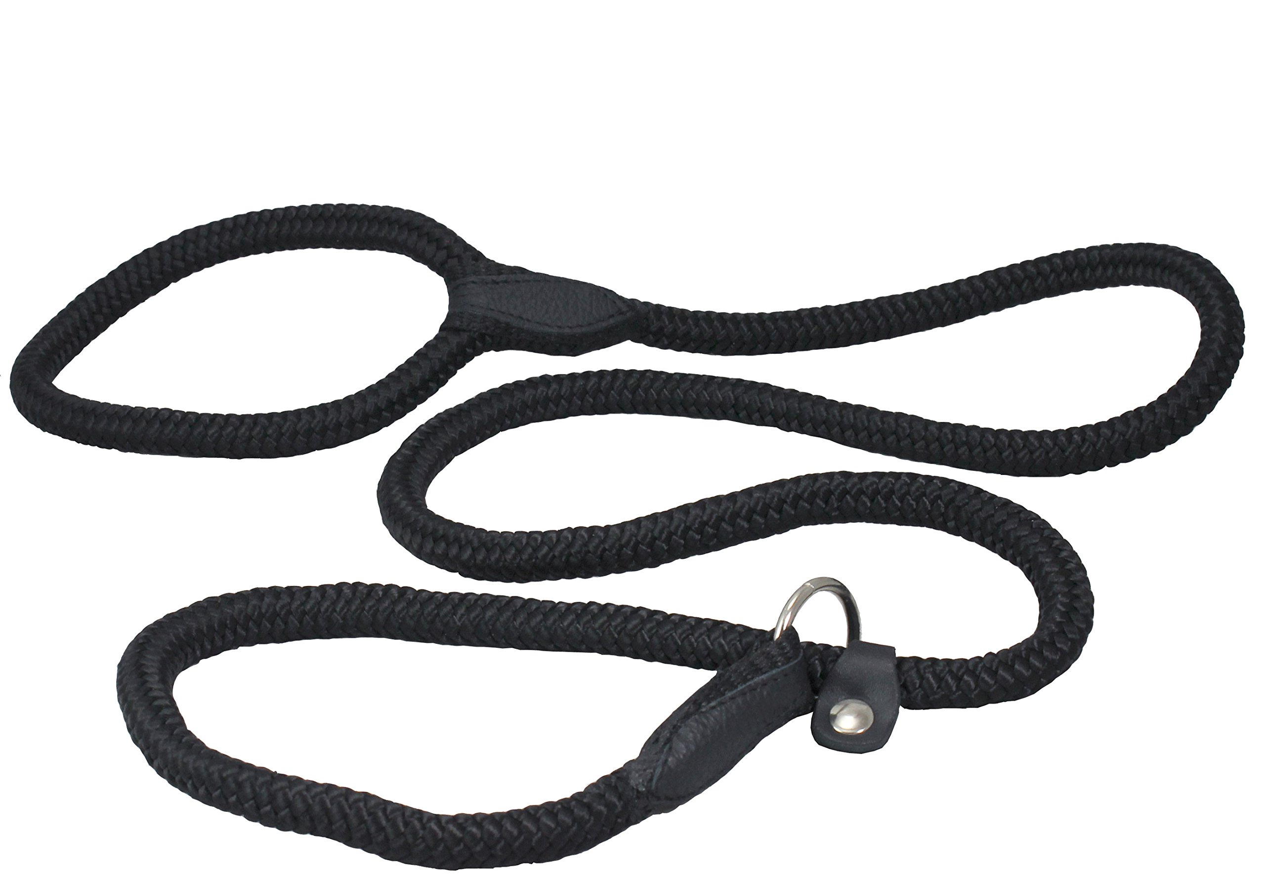 Premium Adjustable Nylon Rope Slip Dog Lead - 6ft Long Durable Dog Collar & Leash Set (Large: 0.4