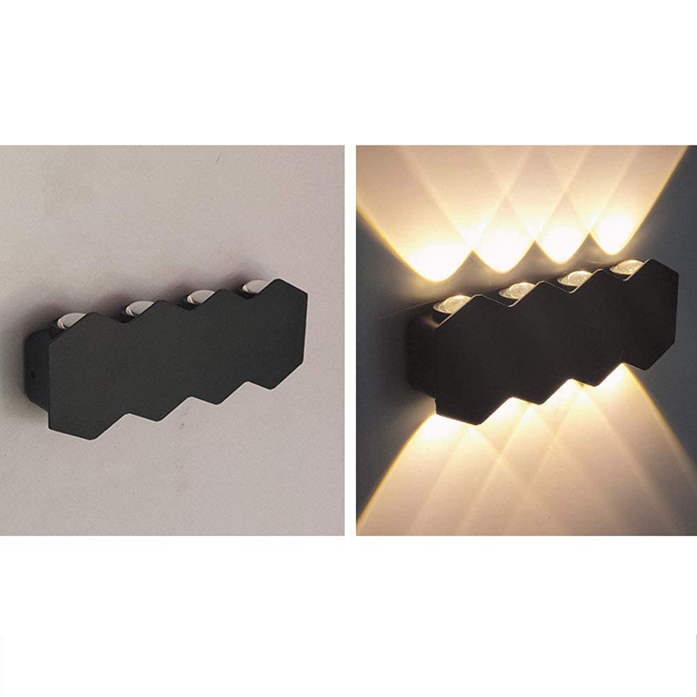 Modern Up and Down LED Wall Lights - Waterproof Aluminum Spot Light, 8W Warm White for Living Room, Bedroom, Hallway & Bathroom - Perfect for Accent Lighting and Wall Washing Decor