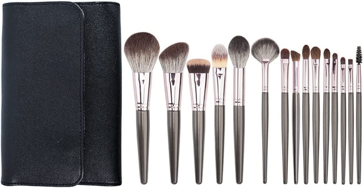 15Pcs Premium Makeup Brush Set by MIXIA - Foundation, Blending, Blush, Concealer & Eyeshadow Brushes with Travel Bag | Perfect for Professional Makeup, Travel & Gift Giving