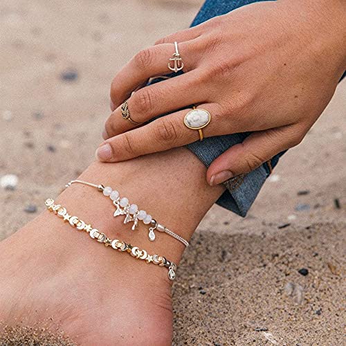 Alex and Ani Adjustable Anklet for Women - Summer Charm Bracelet, 11.5 Inch Gold/Silver Ankle Chain - Perfect for Beach, Vacation & Boho Style Outfits