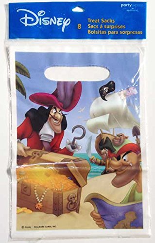 Hallmark Captain Hook Pirates Treat Bags - Premium Party Favor Bags for Kids Birthday, Halloween & Pirate Themed Events - Perfect for Candy, Toys & Goodie Bags