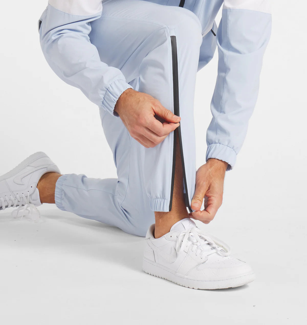 Men's Water-Resistant DWR Track Pants - Lightweight Quick-Dry Jogging Pants for Running & Gym (Sky Blue) | Perfect for Outdoor Workouts & Casual Wear
