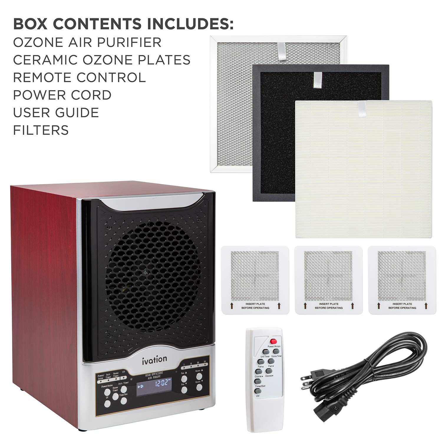Ivation Replacement Photocatalytic Filter for IVADGOZHEPA 5-in-1 HEPA Air Purifier & Ozone Generator with Digital Display Timer and Remote Control - Compatible with Bedroom, Office, and Home Use