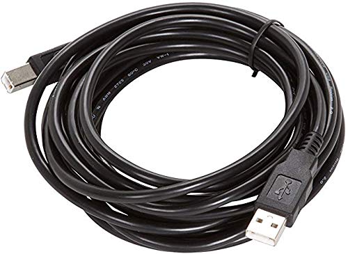 15ft USB 2.0 Printer Cable for HP Deskjet/Envy/Officejet/PhotoSmart - High-Speed Data Transfer for Printers & Scanners - Compatible with HP 1000/2510/2540/3510/3520/4500/8600/6520/7520 - Perfect for Home Office & Small Business Printing Needs