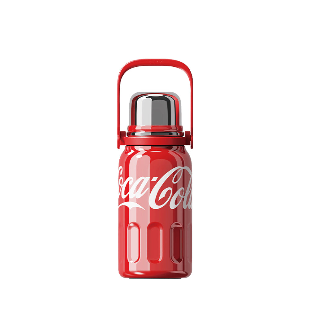 GERM x Coca Cola Insulated Stainless Steel Water Bottle with Handle & Strap - 800ml (27oz) - Red - Perfect for Outdoor, Travel, Gym & Everyday Use