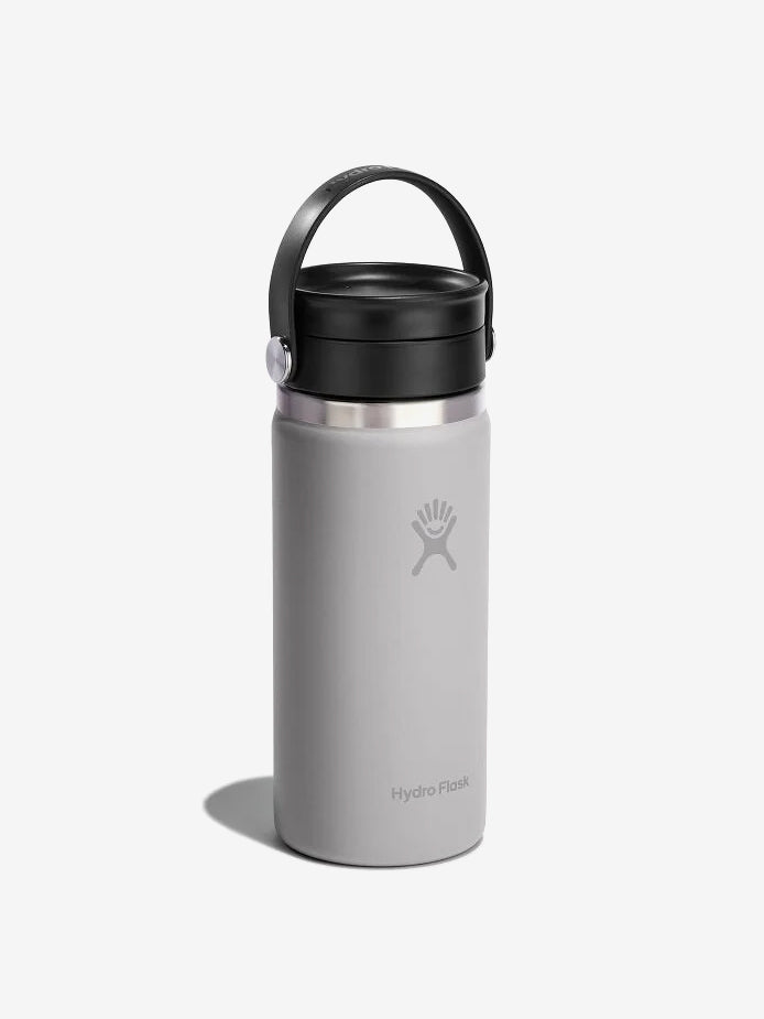 Hydro Flask 16oz Wide Mouth Water Bottle with Flex Sip Lid - Insulated Stainless Steel Vacuum Flask for Hot & Cold Drinks - Perfect for Hiking, Camping, Gym & Outdoor Activities (Birch Color)