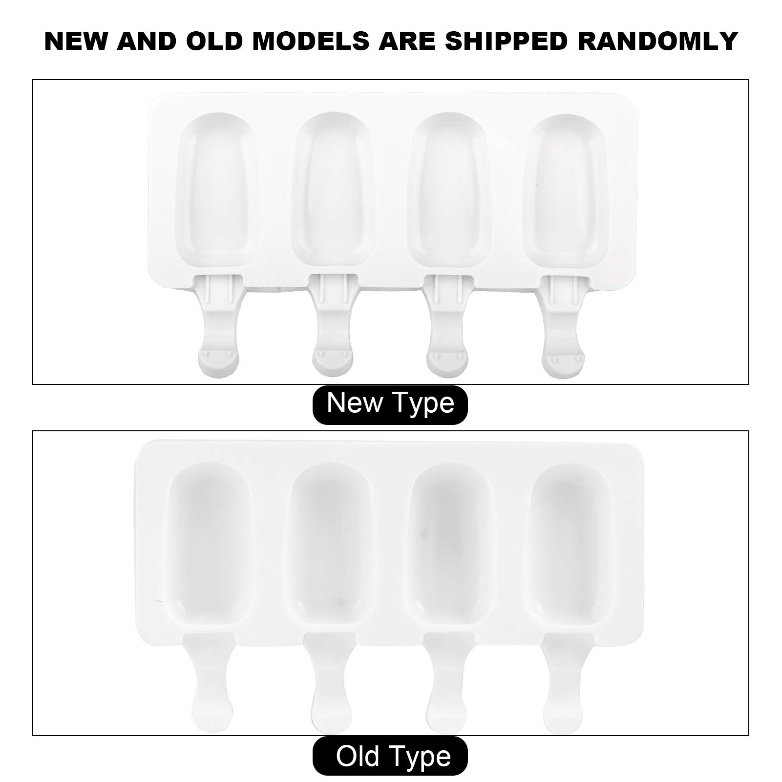 Premium 4-Grid Food Grade Silicone Ice Cream Maker Mold with Sticks - Perfect for Homemade Popsicles, DIY Frozen Treats & Summer Desserts at Home