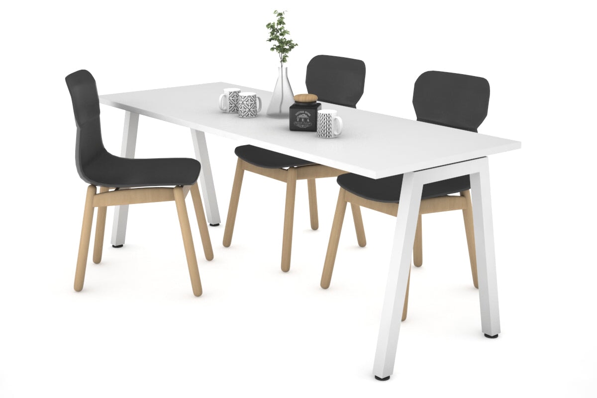 Quadro A Legs Table - 1600L x 700W Modern Dining Table for Home & Office | Perfect for Dining Rooms, Kitchens, Conference Rooms & Workspaces