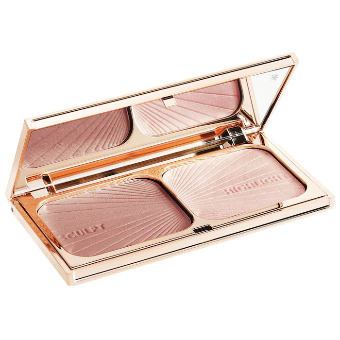 Charlotte Tilbury Filmstar Bronze & Glow Contour Duo - Matte Bronzer & Highlighter Palette for Face Sculpting & Glowing Skin | Perfect for Everyday Makeup & Special Occasions