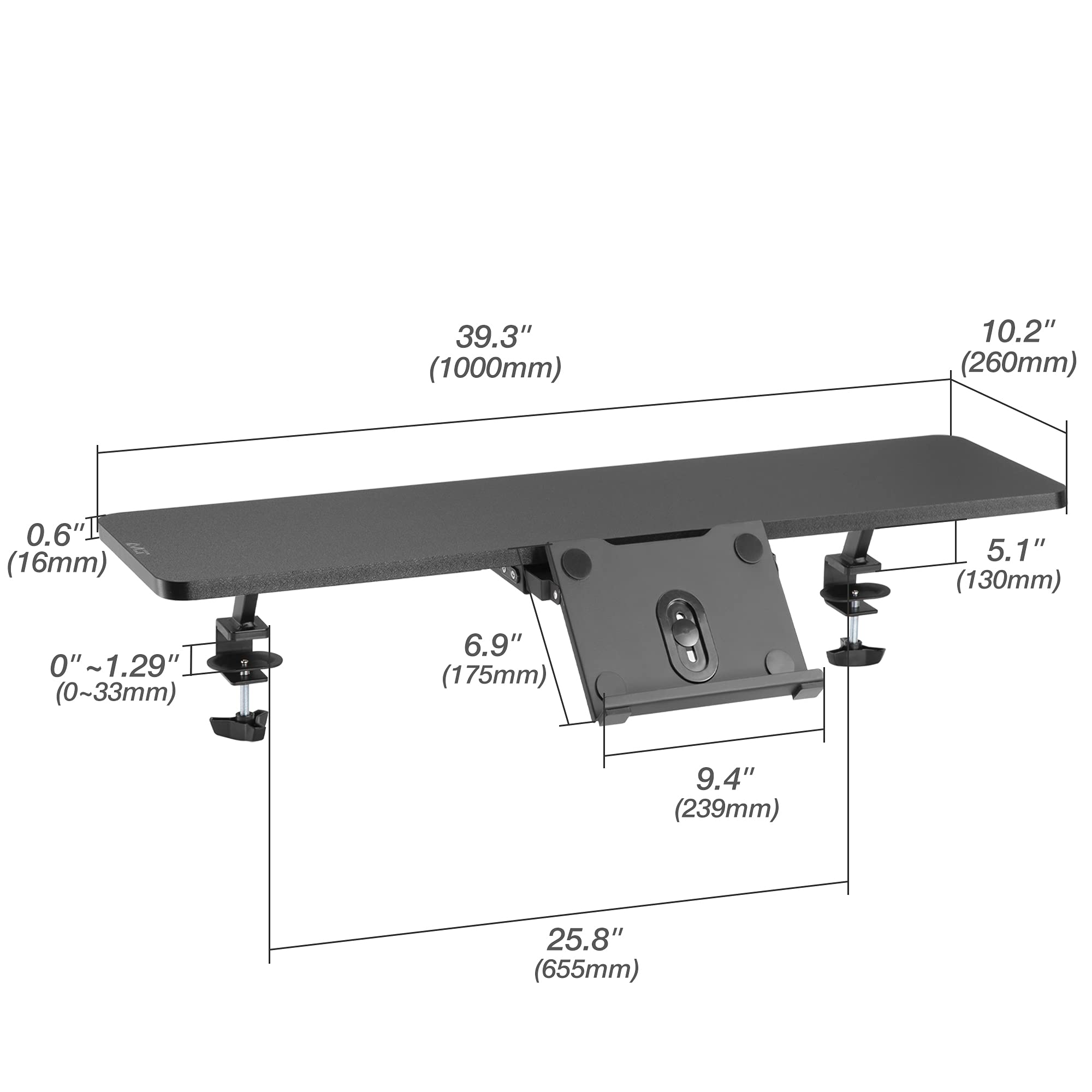 AVLT Clamp-On Desk Shelf - 32