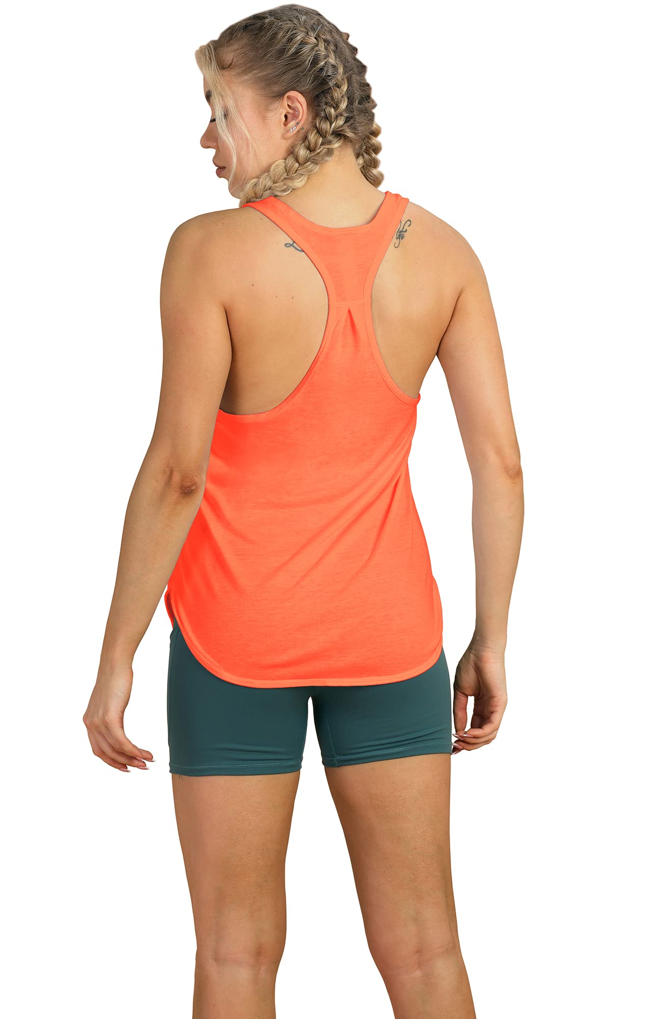 Icyzone Women's Racerback Workout Tank Top - Breathable Athletic Running Shirt, Loose Fit Sports Tee (2-Pack) - Perfect for Gym, Yoga & Outdoor Activities