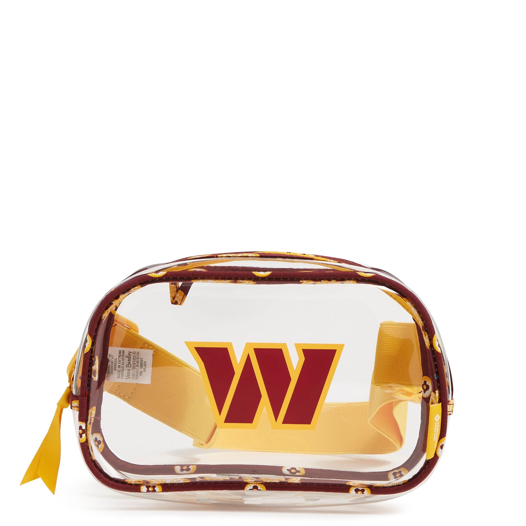 NFL Clear Small Belt Bag - Waterproof Waist Pack for Football Games, Concerts & Travel - Hands-Free Crossbody Fanny Pack for Men & Women