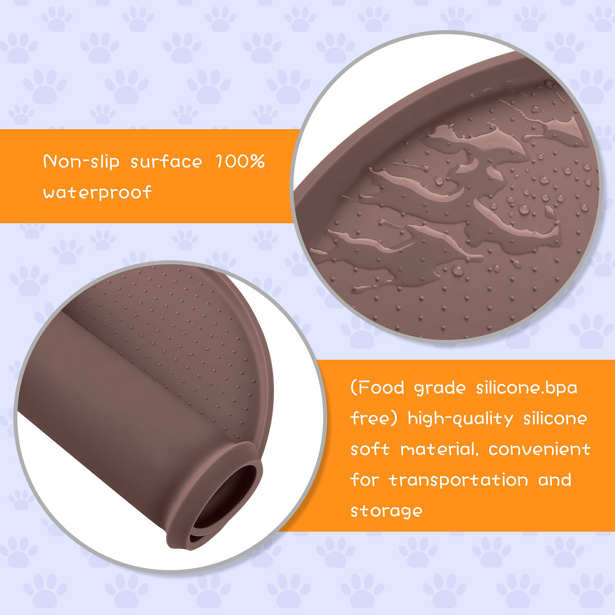 100% Waterproof Non-Slip Silicone Pet Feeding Mat - 0.5