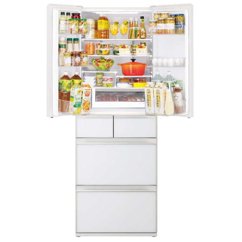 R HV490WS 485L Multi-Door Refrigerator - Energy Efficient Large Capacity Fridge for Home, Kitchen & Restaurant Use