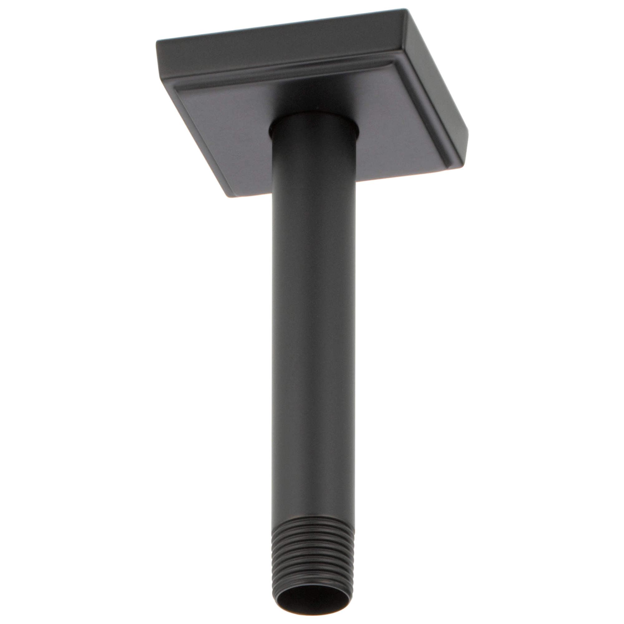 Brizo RP70764BL 6-Inch Ceiling Mount Shower Arm with Flange in Matte Black - Modern Bathroom Fixture for Luxurious Rain Shower Experience
