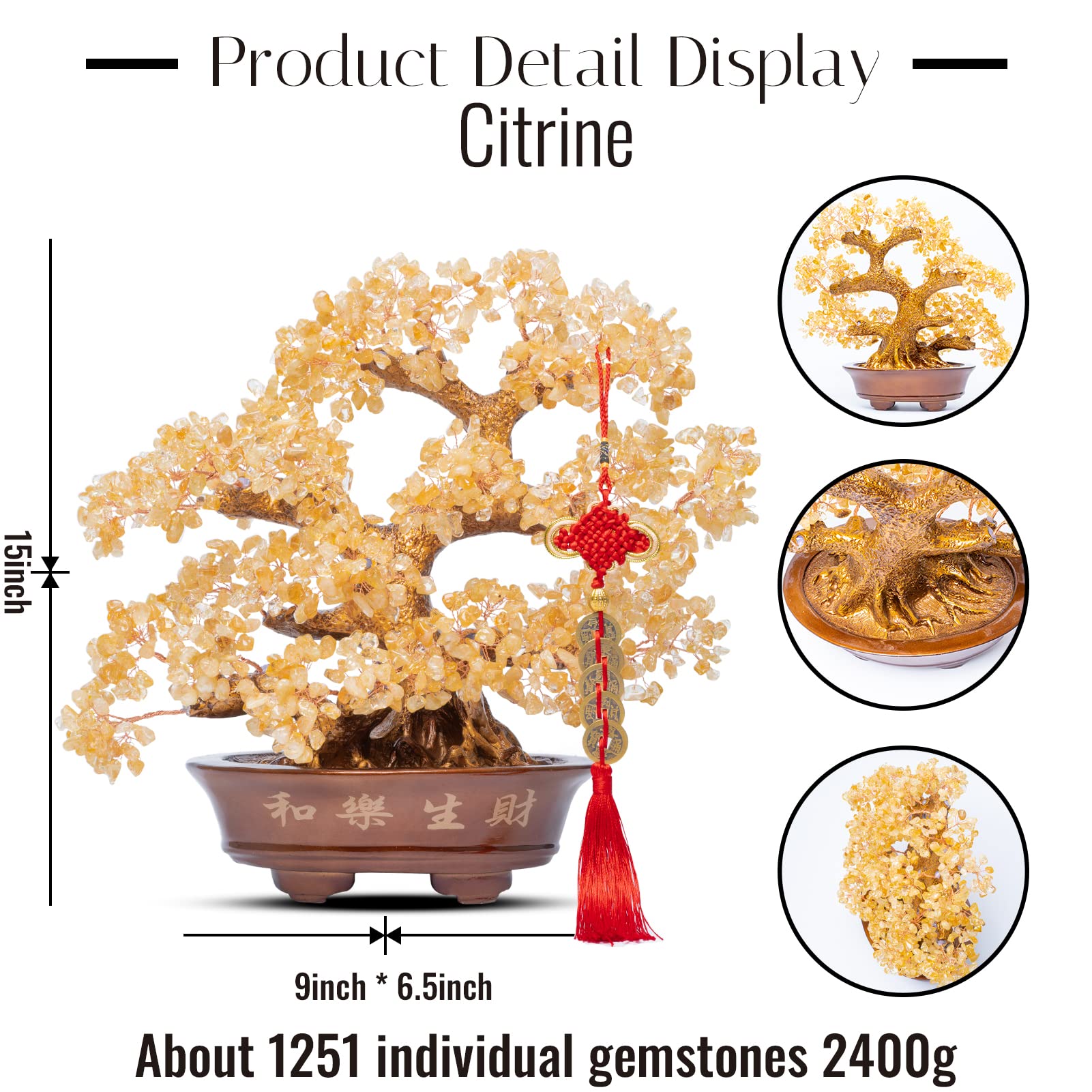 Natural Large Citrine Crystal Tree – 14