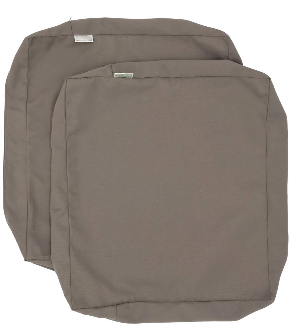Waterproof UV-Resistant Patio Chair Cushion Covers - Indoor/Outdoor Use - Set of 2 (22x22x4 Inches, Timeless Taupe) - Perfect for Poolside Lounging, Garden Furniture & Deck Chairs