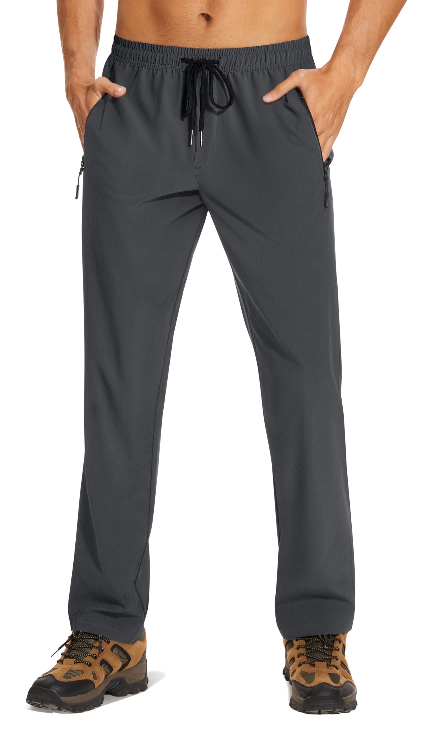 TACVASEN Men's Lightweight Hiking Pants - Quick Dry, Stretchable & Water Resistant Joggers with Pockets for Outdoor, Gym & Workout - Perfect for Hiking, Running & Casual Wear