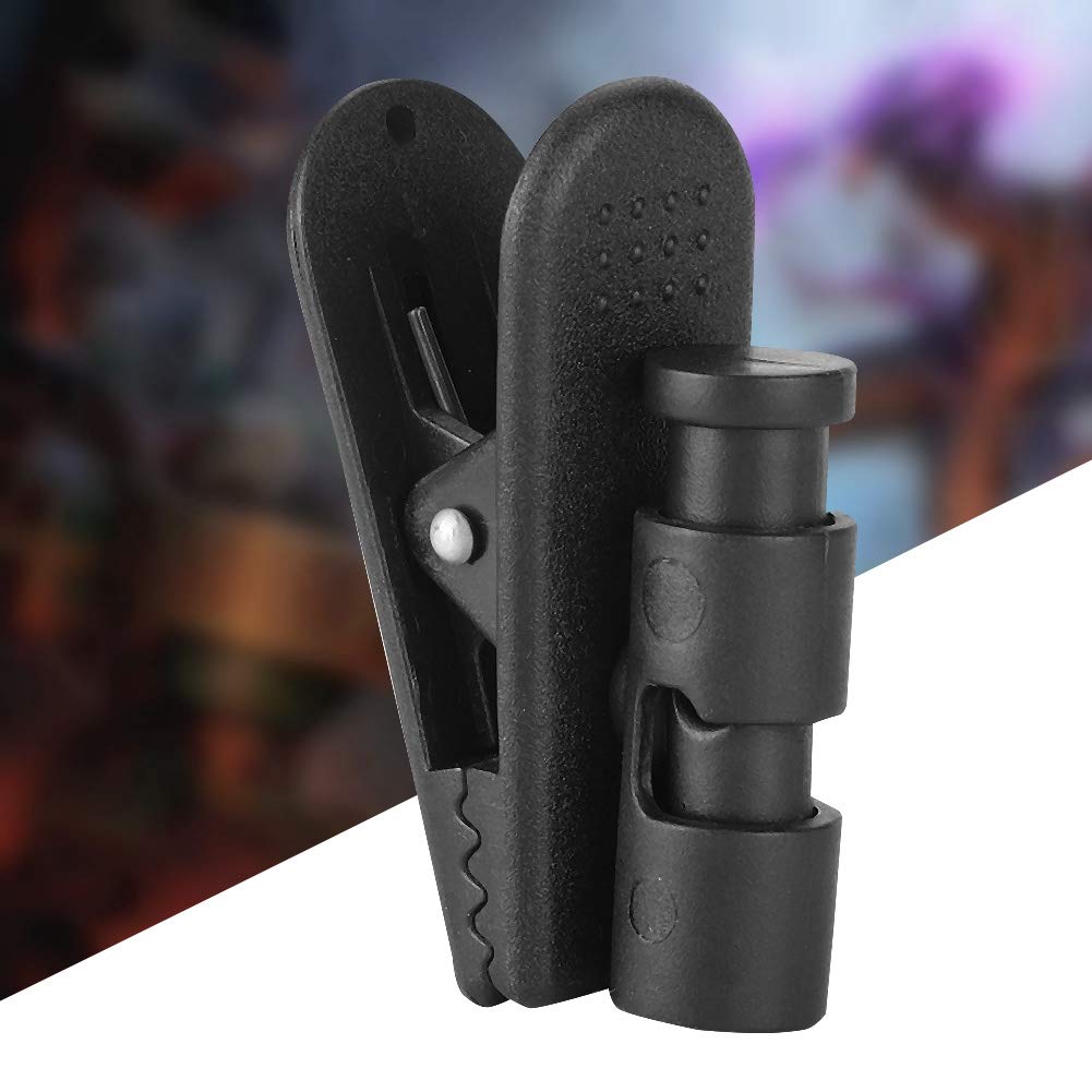Zopsc 2-Pack Black Earbud Clips for Phone Headsets - Secure Cable Management for Walkie-Talkies, MP3 Headphones & Mobile Devices - Perfect for Work, Sports & Travel Accessories