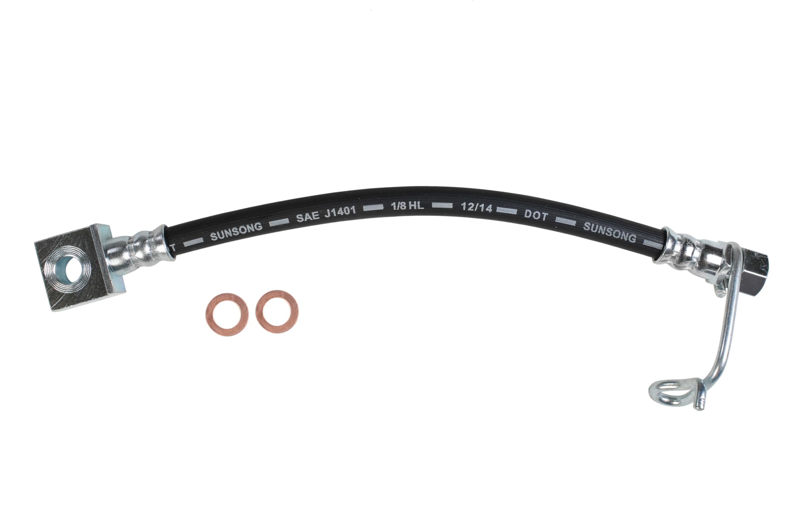Sunsong 2201831 Brake Hydraulic Hose - High Performance Replacement for Smooth Braking | Perfect for Trucks, SUVs, and Off-Road Vehicles