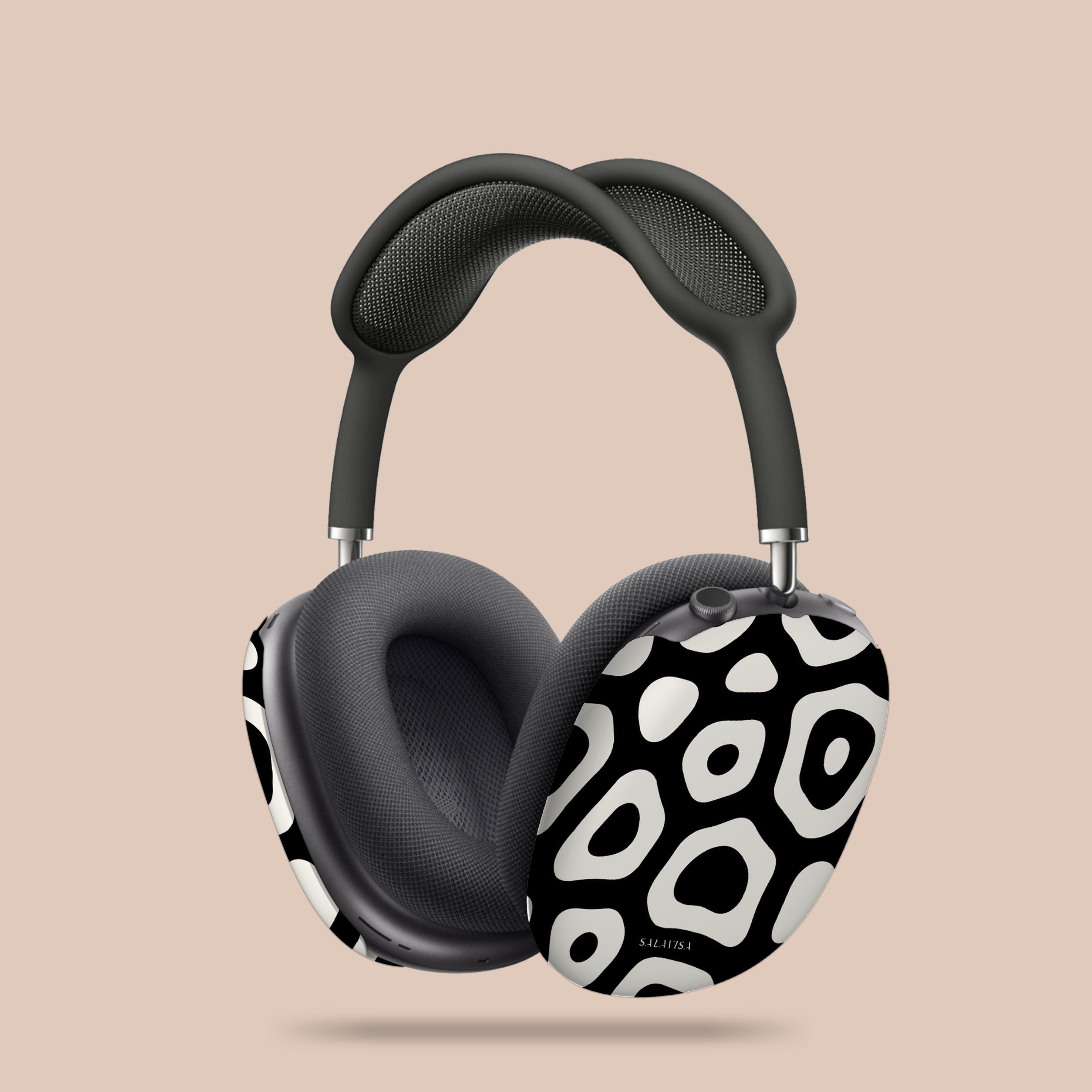 Premium Black & White Paws AirPods Max Protective Case - Cute Pet Design Cover for Apple AirPods Max Headphones - Perfect for Travel, Work & Daily Use