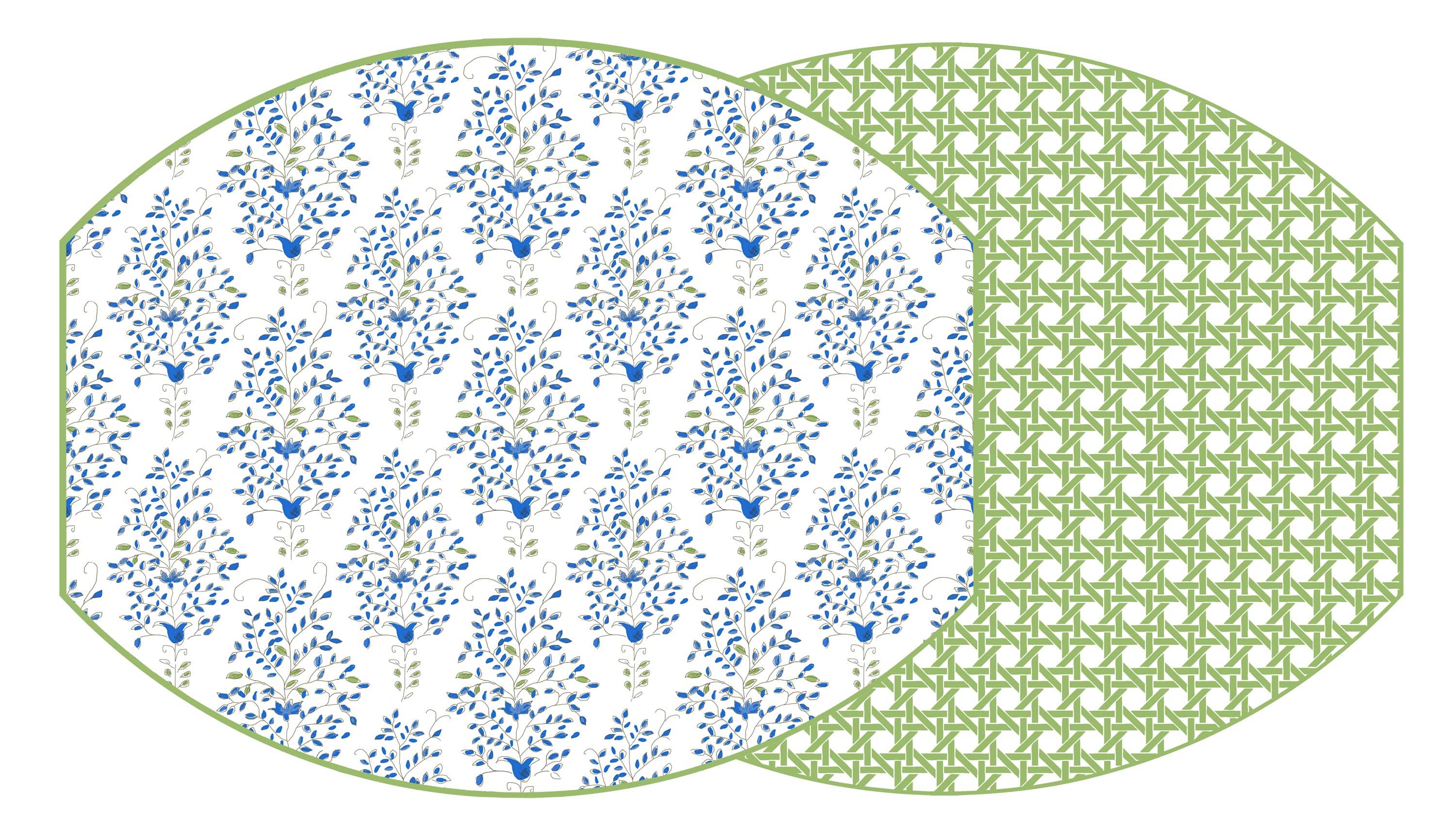 Dana Gibson Stella Ellipse Placemat Set of 4 - Stylish and Durable Table Mats for Dining, Entertaining, and Home Decor