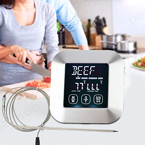 Digital Meat Thermometer with Timer - Instant Read Cooking Thermometer for Grilling, Baking, Candy Making - Kitchen & BBQ Essential Tool (Perfect for Steak, Turkey, Smoker & Home Chefs)