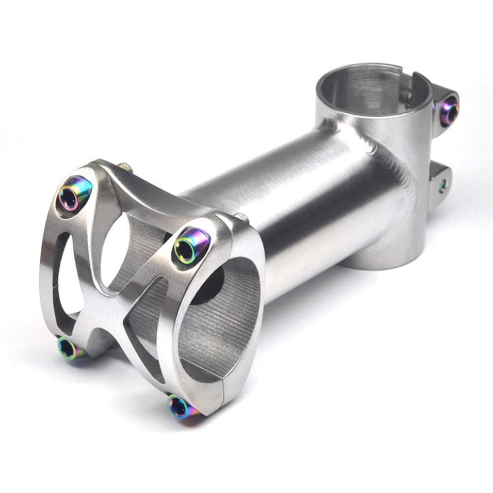Premium Titanium Bicycle Stem - 25.4mm/31.8mm 5° Angle - Lightweight Handlebar Stem for Mountain/Road/BMX/MTB Bikes - 50/60/70/80/90/100/110/120mm Length Options - Perfect for Racing, Commuting & Off-Road Cycling