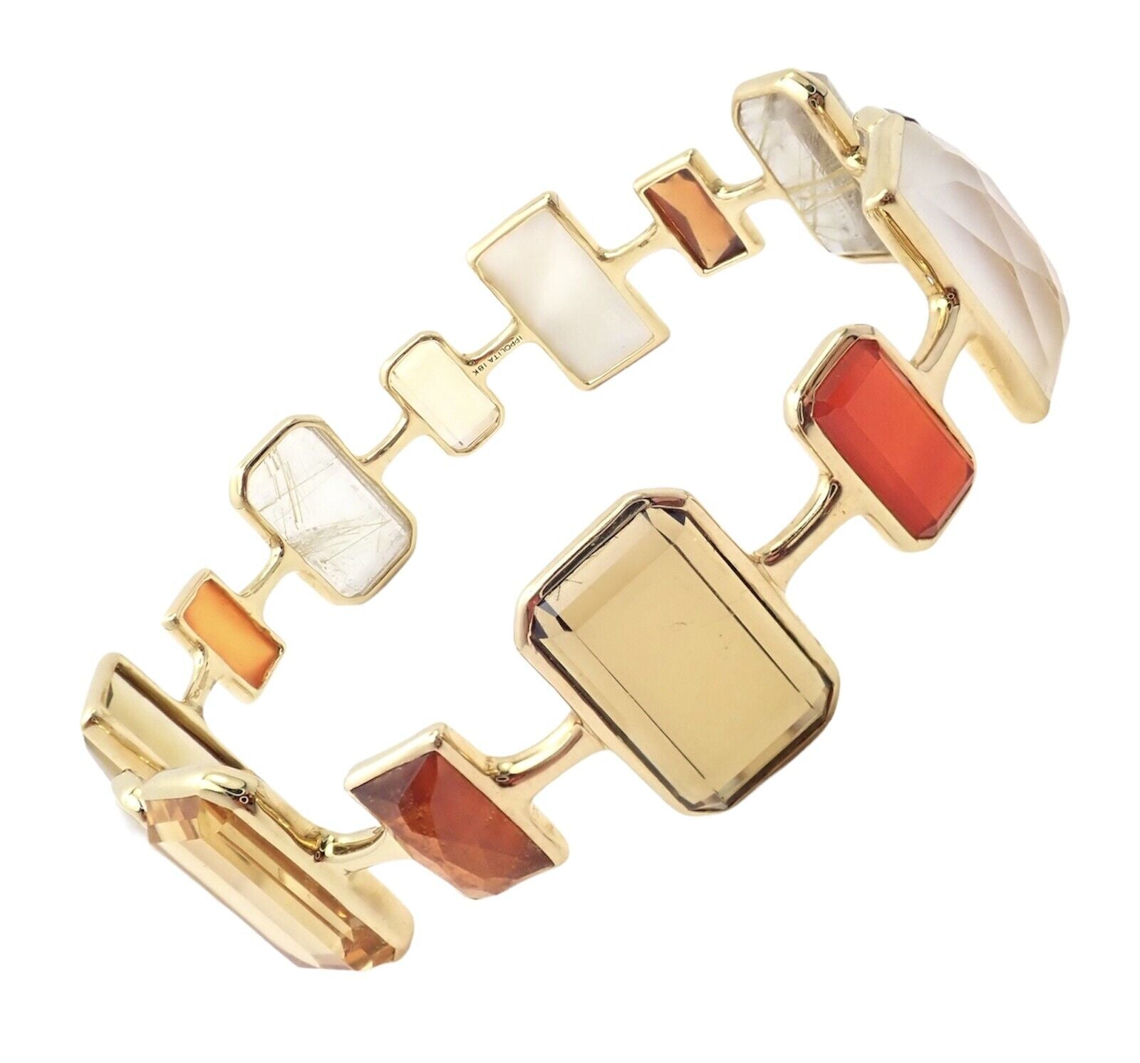 Ippolita 18k Yellow Gold Large Quartz Newport Rock Candy Bracelet - Luxury Statement Jewelry for Women, Perfect for Parties & Special Occasions