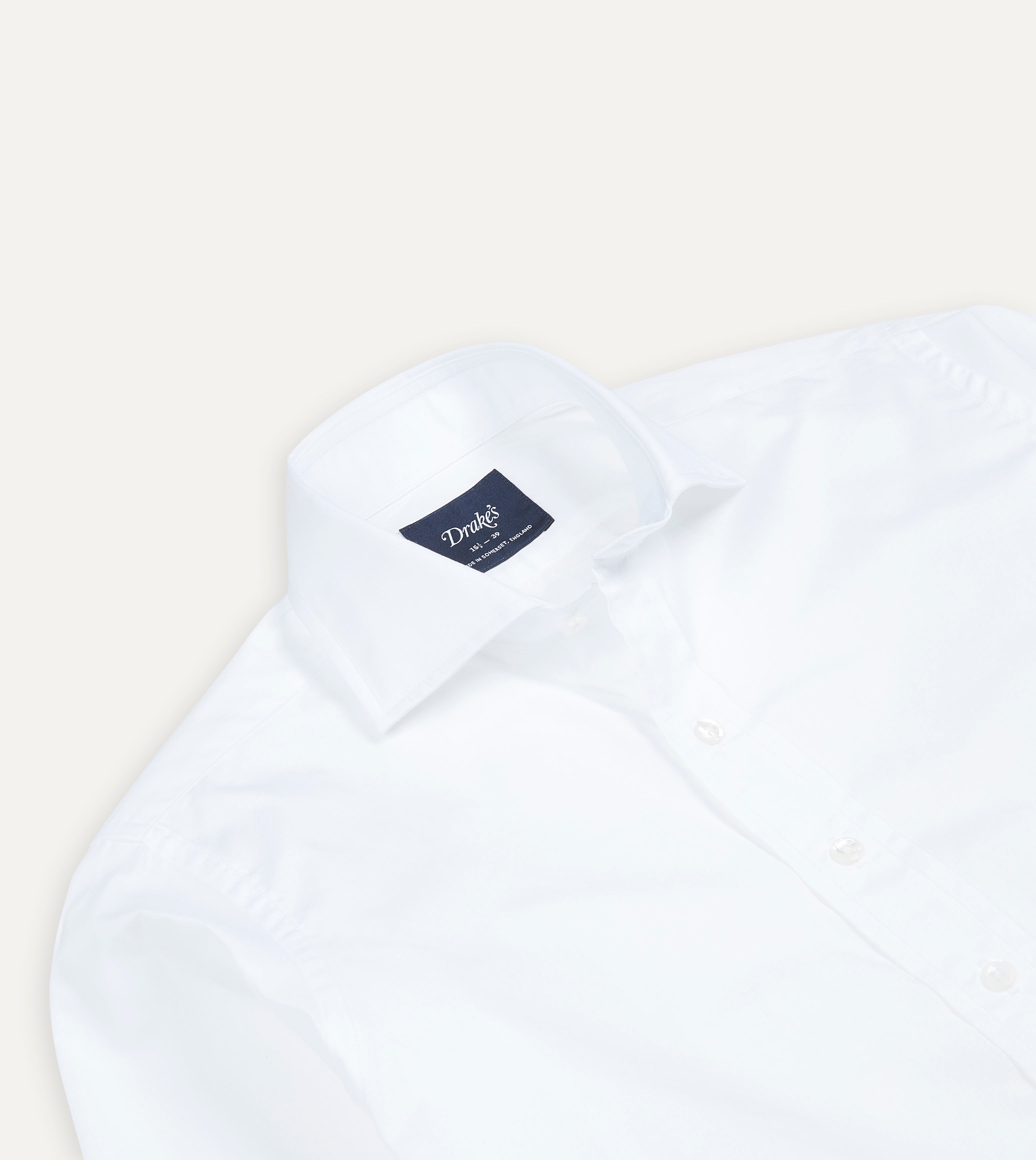 Premium White Cotton Spread Collar Poplin Dress Shirt for Men - Business Casual & Formal Office Wear
