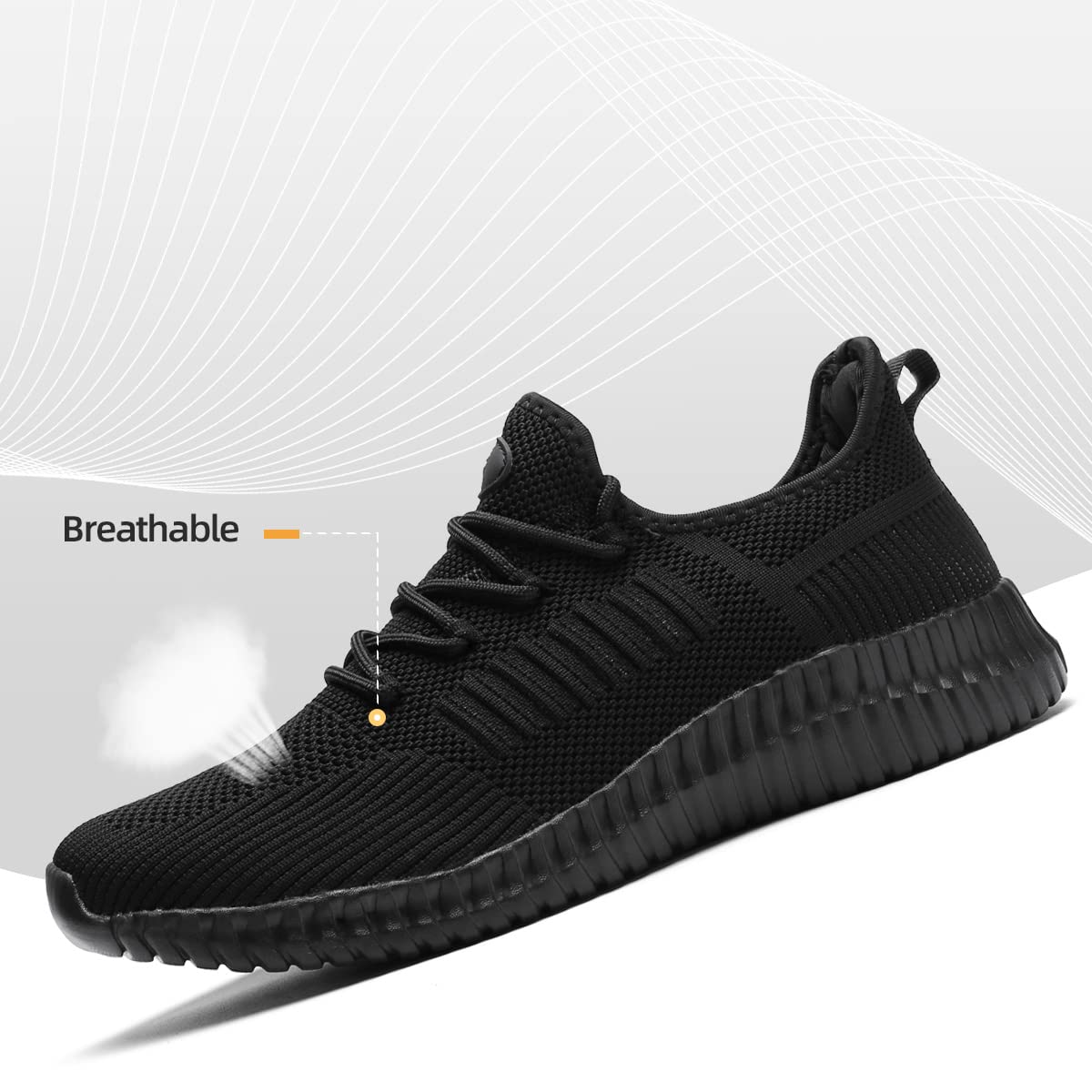 SK·TRIP Women's Walking Shoes - Lightweight Breathable Flyknit Mesh Running Shoes for Women, Non-Slip Gym Sneakers with Cushioning Support - Perfect for Jogging, Tennis, Workout & Casual Wear