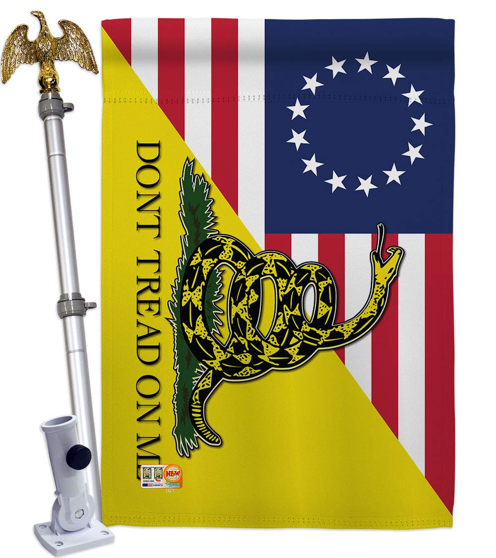 Americana Historic Decorative Vertical House Flag Set - 28