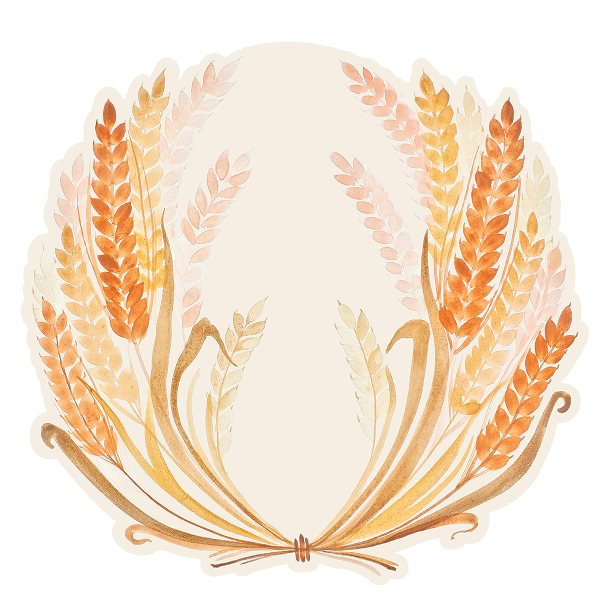 Hester and Cook Disposable Round Paper Placemats for Dining Table - Golden Harvest Thanksgiving Fall Decor - 12 Pack Eco-Friendly Place Settings - Made in USA - Perfect for Holiday Parties, Family Gatherings & Dinner Decorations