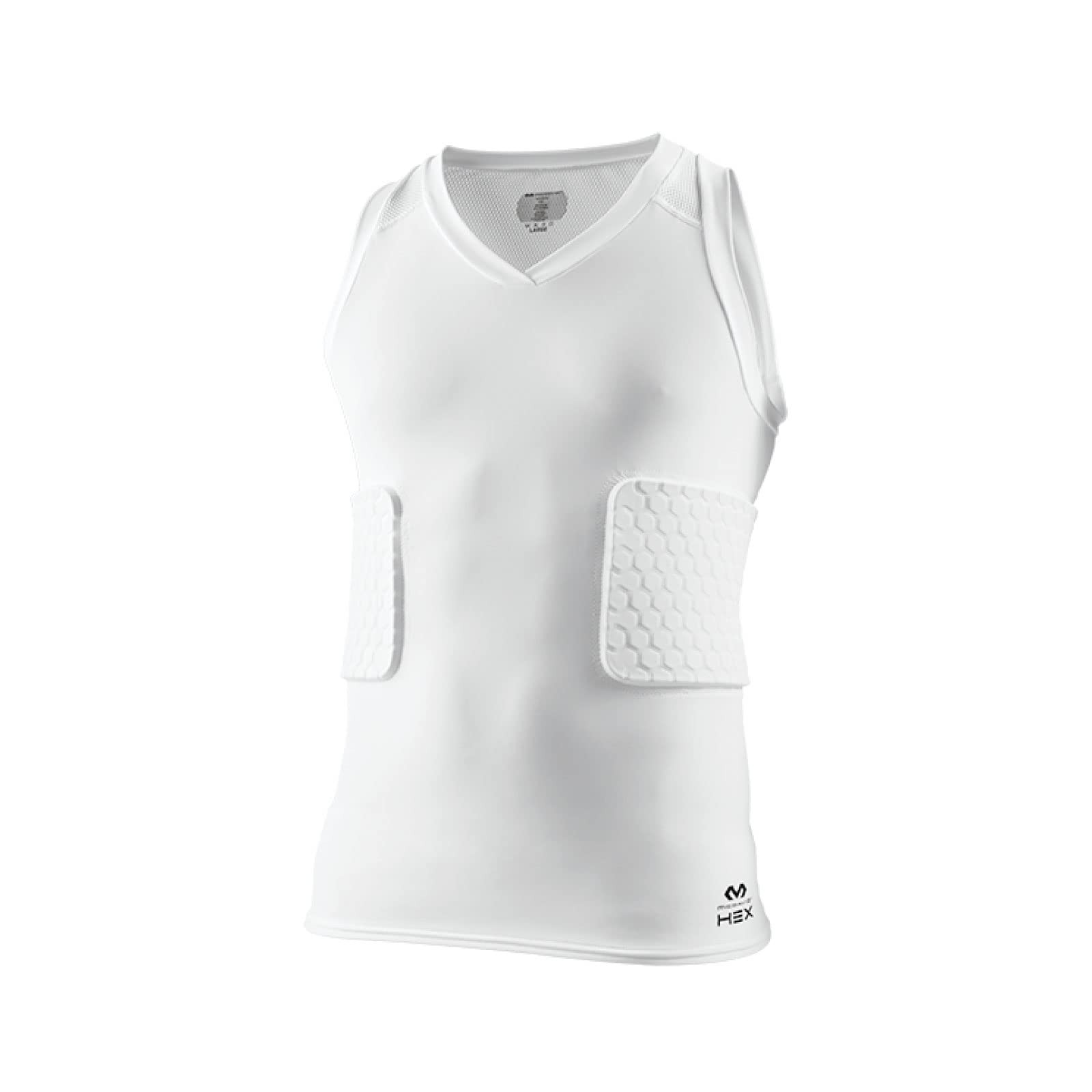 McDavid 3-Pad HEX Padded Compression Tank Top for Football, Rugby & MMA - Moisture-Wicking Performance Shirt for Training & Contact Sports