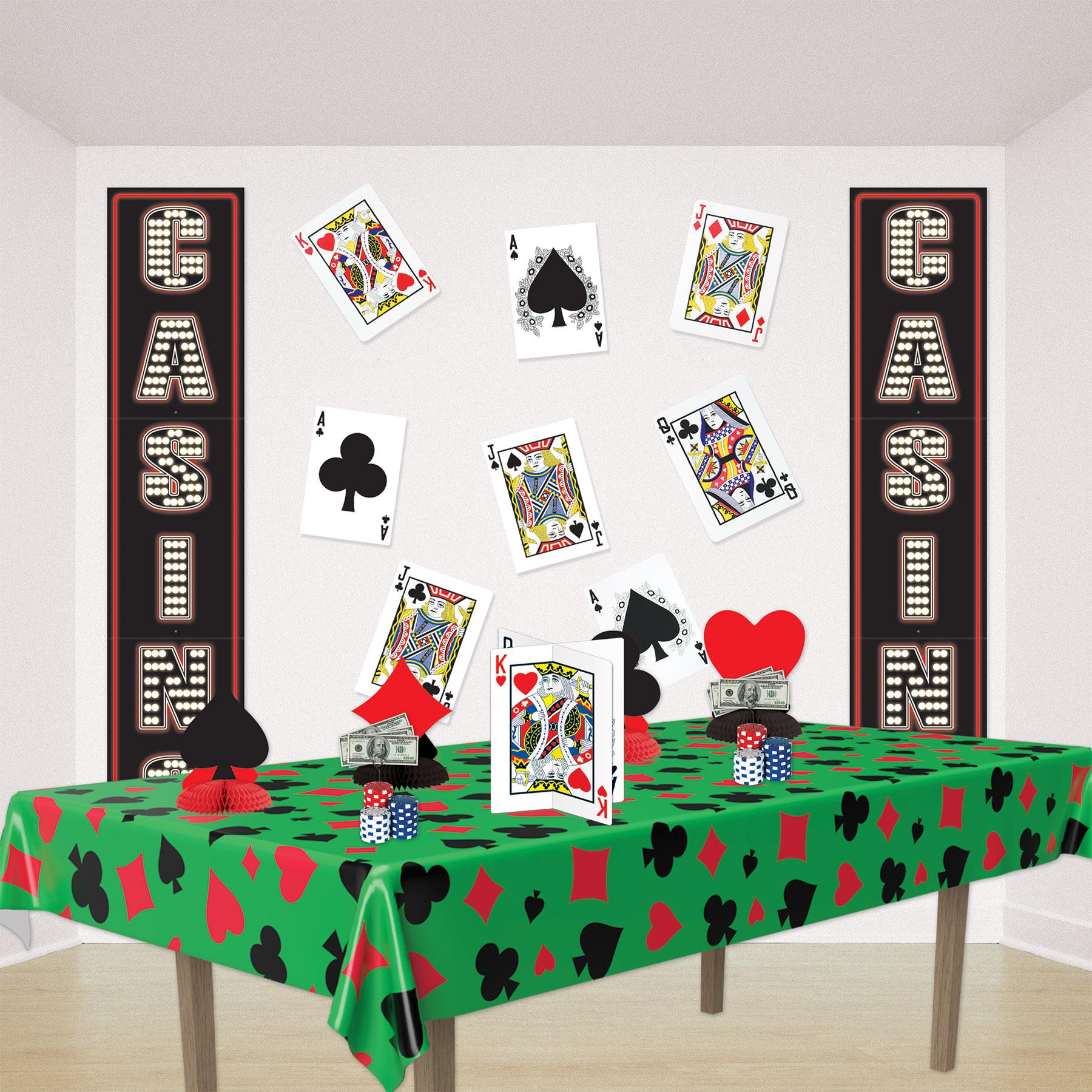 12 Pack Beistle 3D Playing Card Party Centerpieces - Fun Casino Theme Decor for Birthday, Bachelorette & Game Night Party Supplies