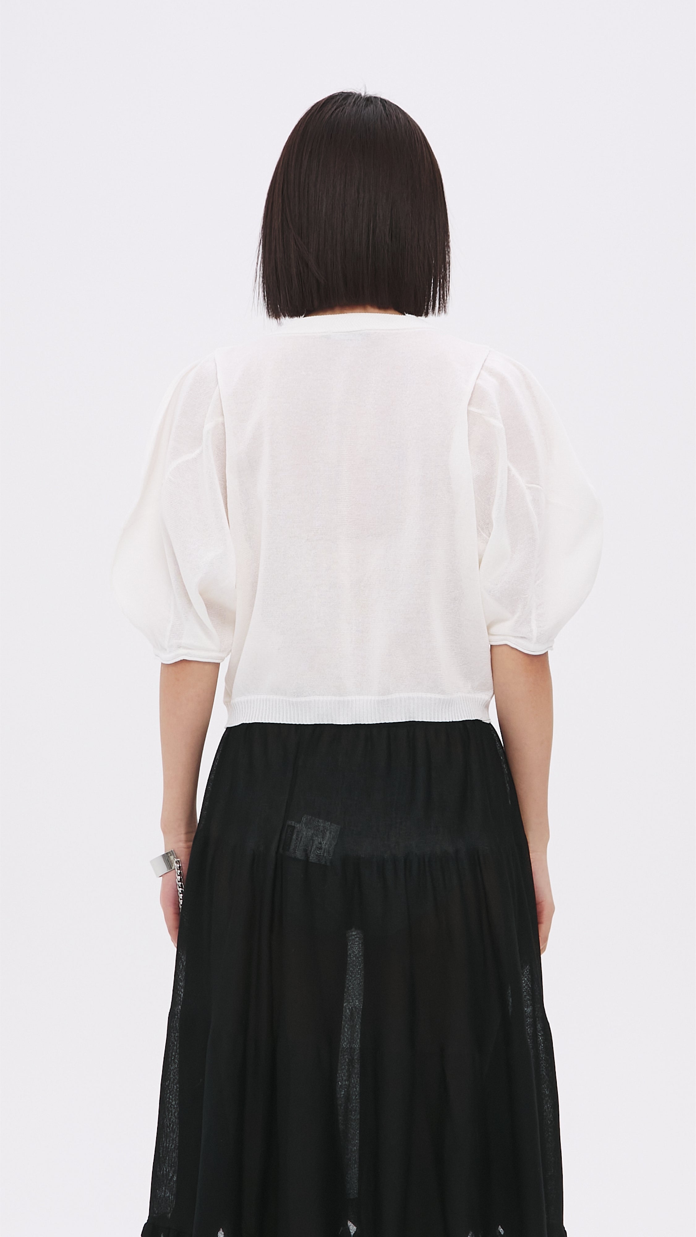 Stylish Puff Sleeve Knit Top for Women - Trendy Casual & Office Wear - Perfect for Spring Outfits, Date Nights & Work Attire