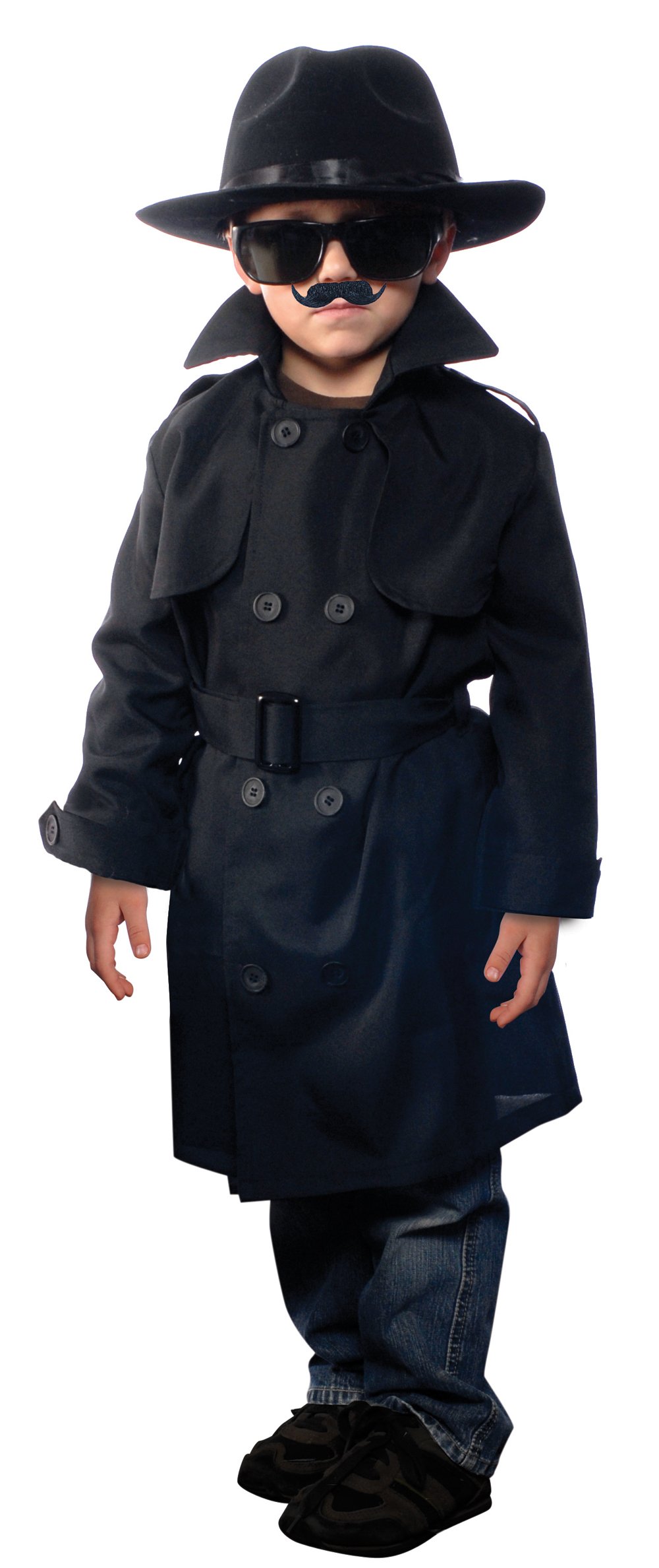 Aeromax Jr. Secret Agent Costume Set with Spy Accessories - Youth Large (Ages 9-12) - Black | Perfect for Halloween, Cosplay, Role Play & Themed Parties