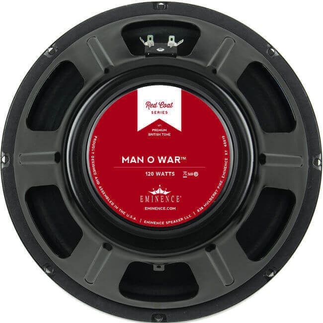 Eminence Man O War 16 Ohm 12 Inch 120W Guitar Speaker for Heavy Metal & Rock Music - Perfect for Stage Performances & Studio Recording