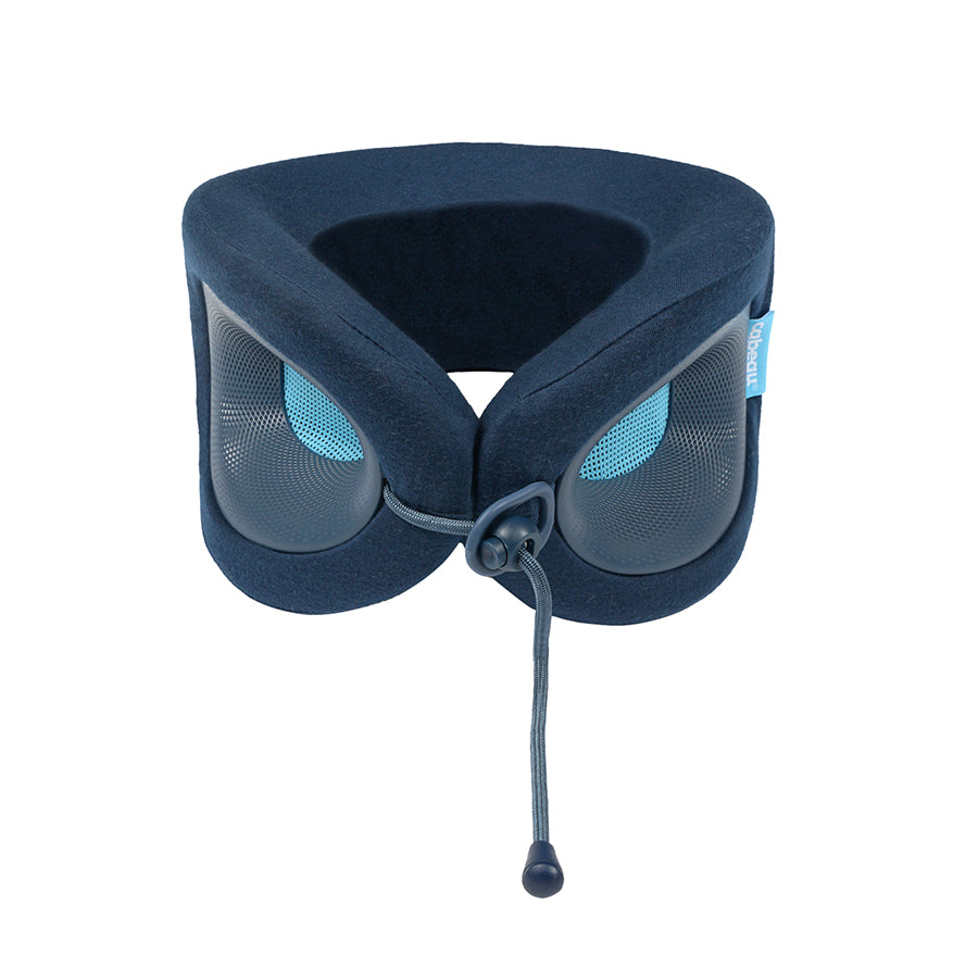 CABEAU Evolution X Travel Pillow - Blue Memory Foam Neck Support for Airplane, Car & Office - Comfortable & Portable for Long Flights & Road Trips
