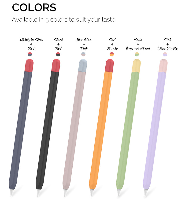 Apple Pencil 2nd Generation Ultra Thin Silicone Skin Cover - 2 Pack Protective Sleeve Case for iPad Pro & iPad Air | Perfect for Drawing, Note-Taking & Digital Art
