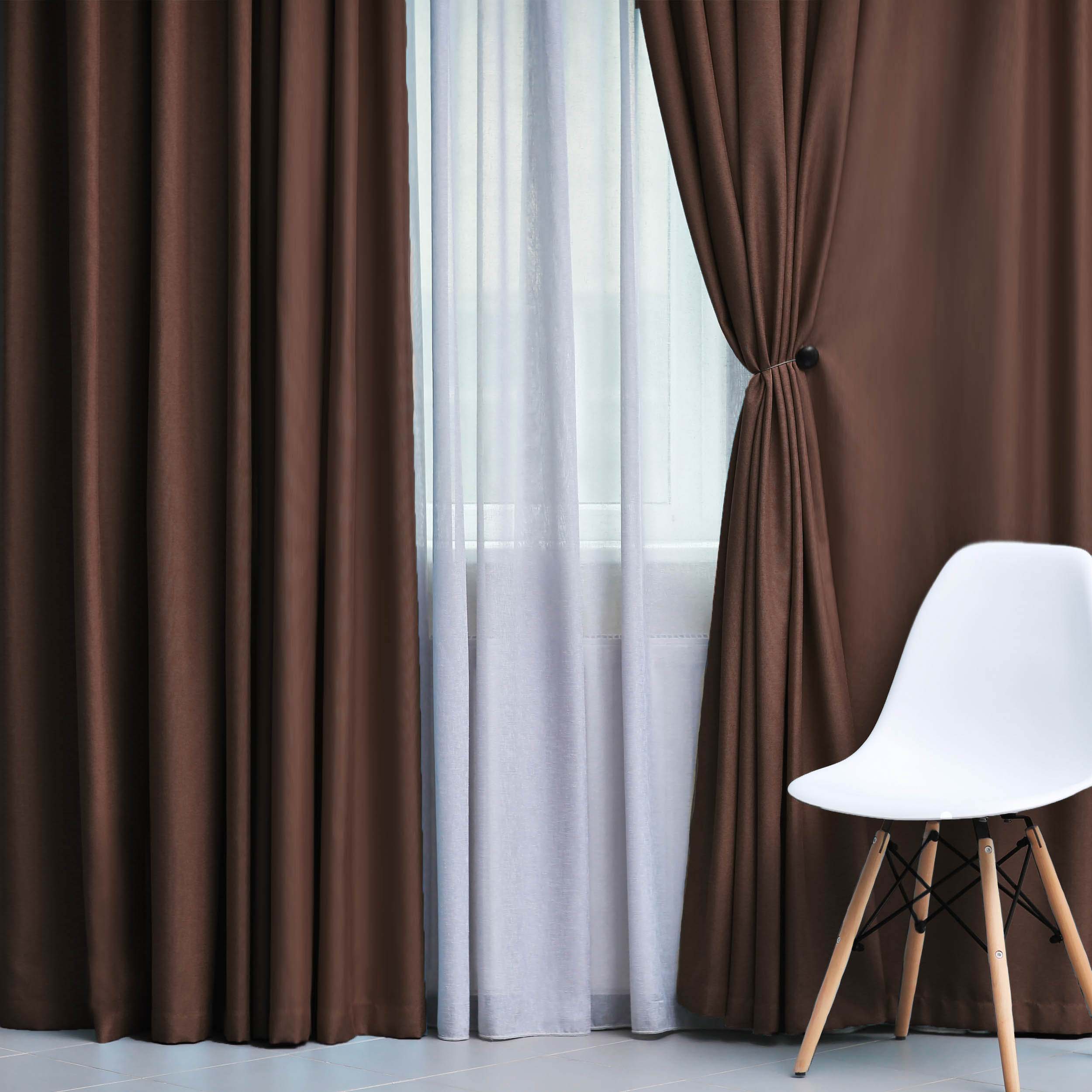 Solid Classic Modern Grommet Blackout Curtain Set - Thermal Insulated Window Drapes for Living Room & Bedroom - Noise Reducing & Light Blocking for Better Sleep