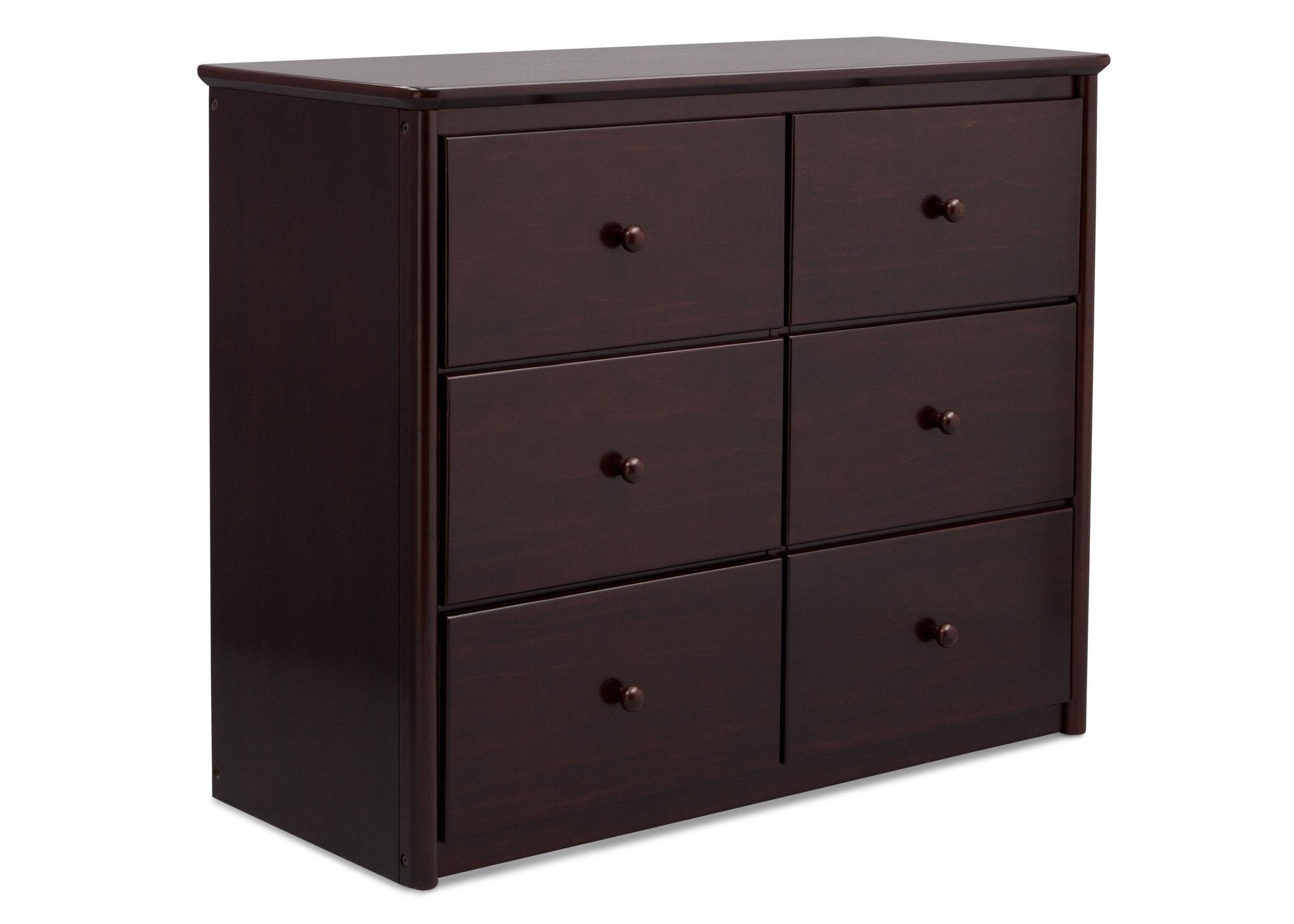 Somerset 6-Drawer Wooden Dresser for Bedroom - Spacious Storage Chest with Smooth Gliding Drawers for Clothes & Linens Organization