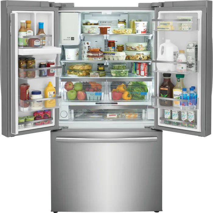 Frigidaire Gallery GRFC2353AF 22.6 Cu. Ft. Counter Depth French Door Refrigerator - Stainless Steel Smart Fridge with Spacious Interior for Modern Kitchen & Open Floor Plan Homes