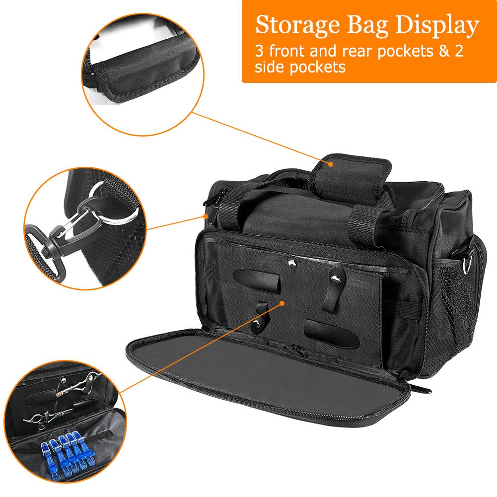 MAVIS LAVEN Professional Travel Cosmetics Bag for Men & Women - Multi-functional Salon Hairdressing Tools Organizer for Toiletries, Makeup, Brushes & Styling Accessories - Perfect for Salon Professionals, Travel & Home Use