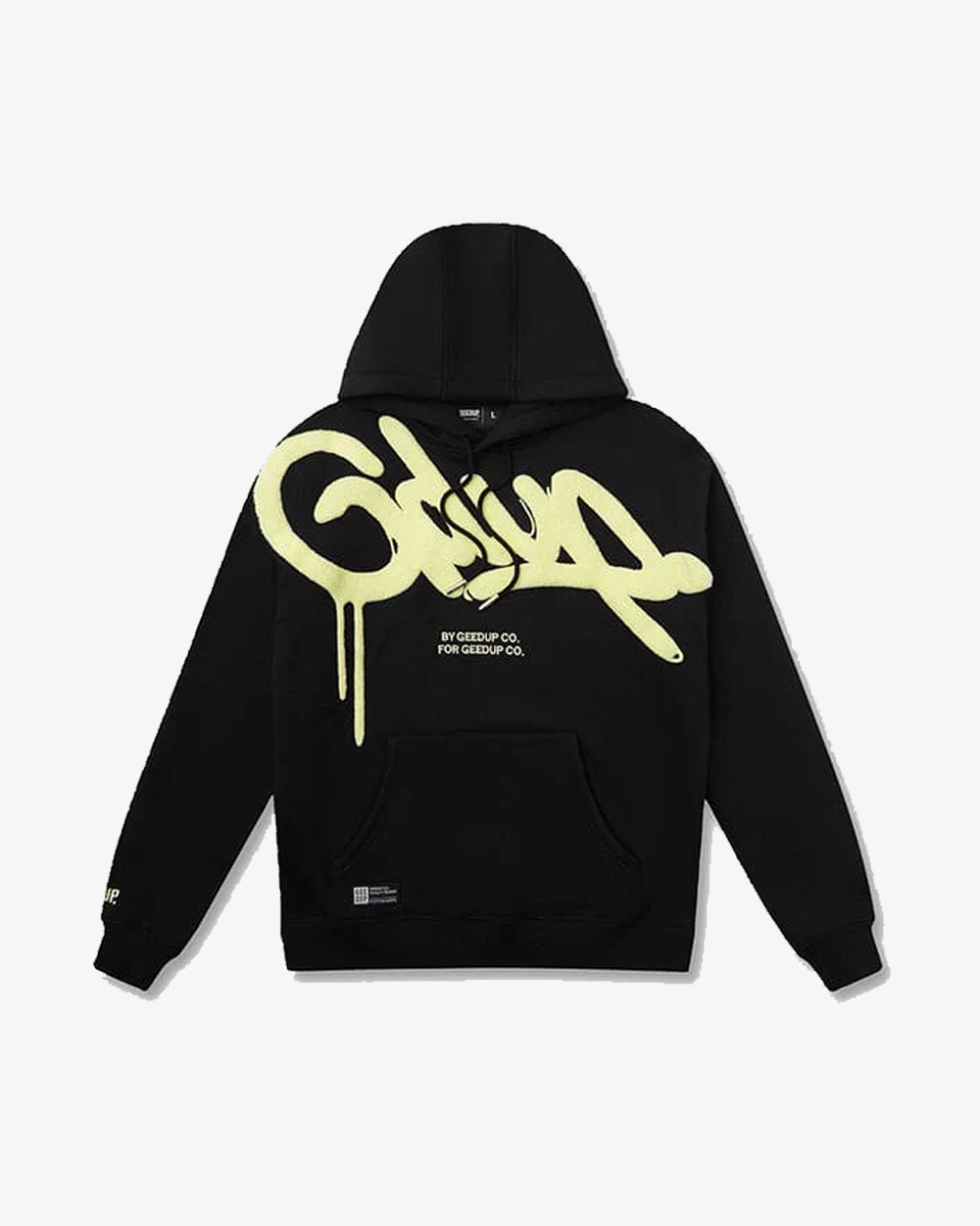 GEEDUP HANDSTYLE BLACK SORBET HOODIE - Premium Streetwear Pullover for Men & Women | Trendy Urban Fashion Hooded Sweatshirt | Perfect for Casual Wear, Gym, and Street Style Outfits