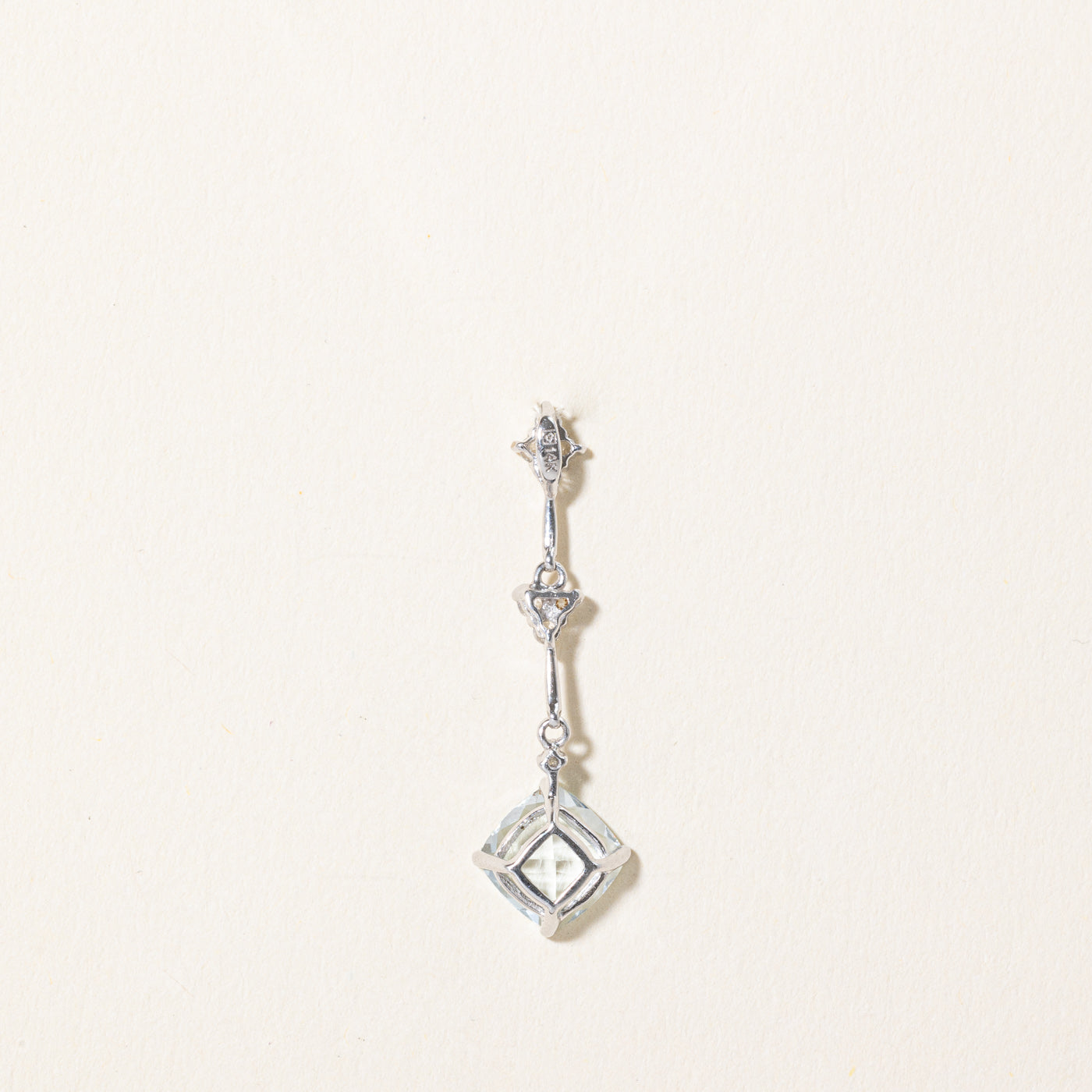 1.20ctw Aquamarine & White Topaz Drop Pendant Necklace - Elegant Birthstone Jewelry for Women | Perfect Gift for Birthday, Anniversary & Special Occasions