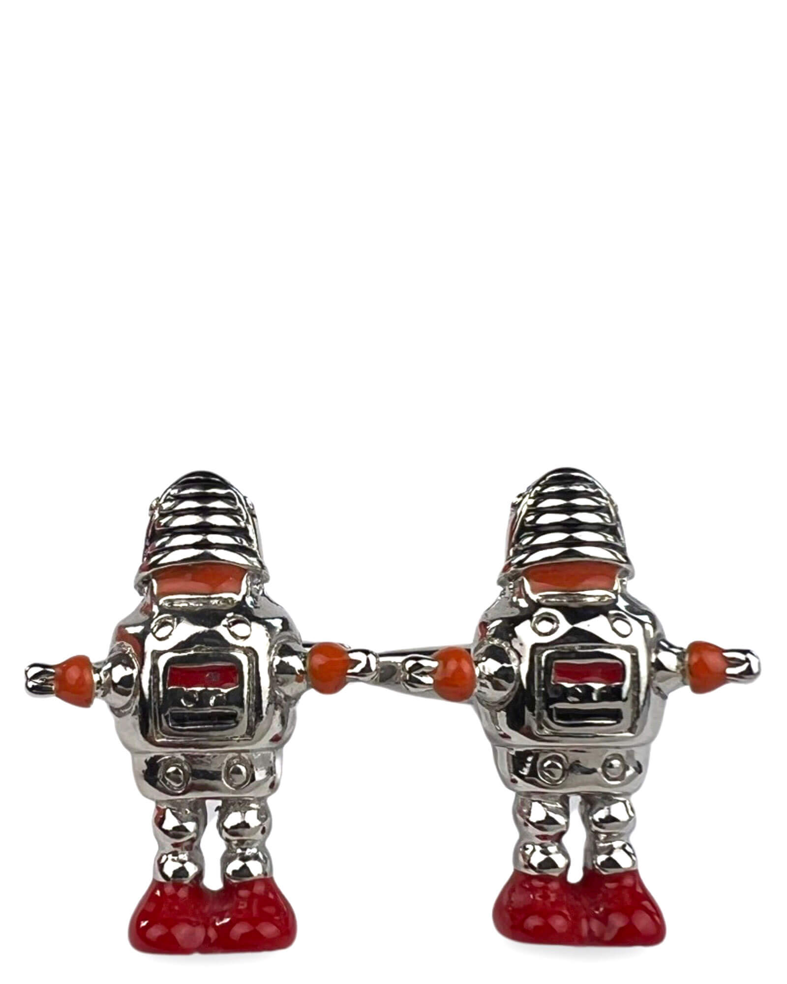 DÉCLIC Robot Cufflinks for Men - Stainless Steel Novelty Dress Shirt Accessories - Perfect for Weddings, Business Meetings & Formal Events